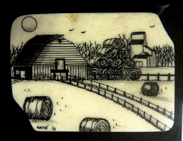 Farm Scene with Bales
