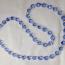 Light Saphire Blue & Clear Vintage Necklace with Stirling Clasp