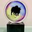 Bison on Glass - Add $50 for marble base