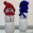 Snowman - Red or Blue Scarf - 3.5inTall $45 4.25inTall $55